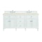 James Martin Vanities 72'' Double Vanity, Bright White w/ 3 CM Eternal Marfil Quartz Top 424-V72-BW-3EMR - alternate 1